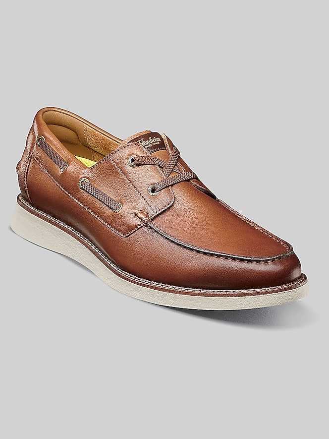 Florsheim Florsheim Launch Moc Toe Boat Shoes, Cognac Multi - Image 2 of 7
