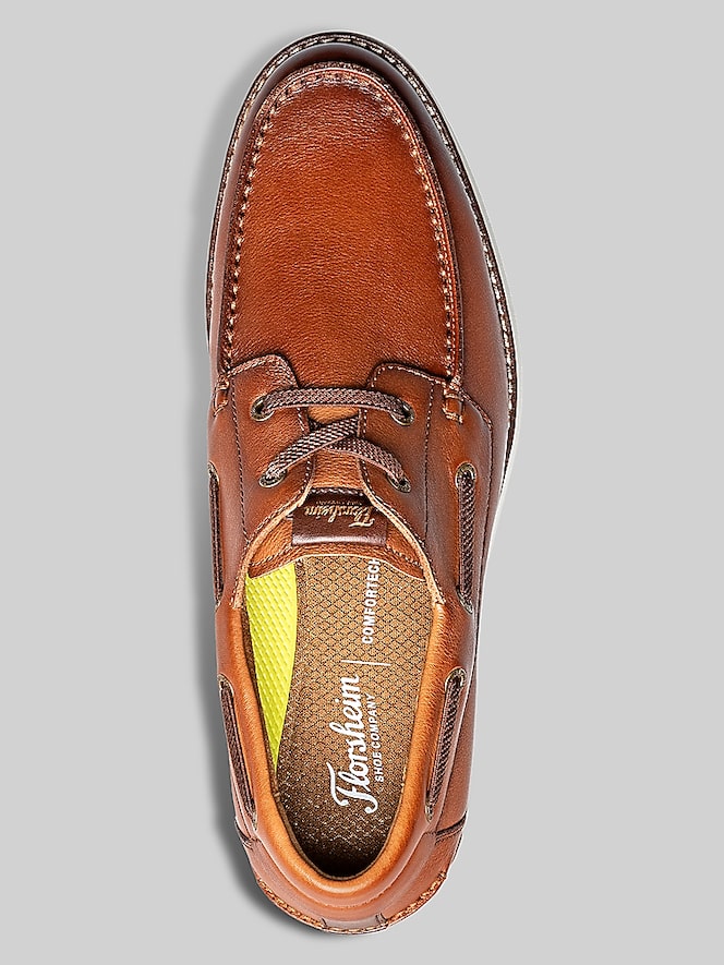 Florsheim Florsheim Launch Moc Toe Boat Shoes, Cognac Multi - Image 4 of 7