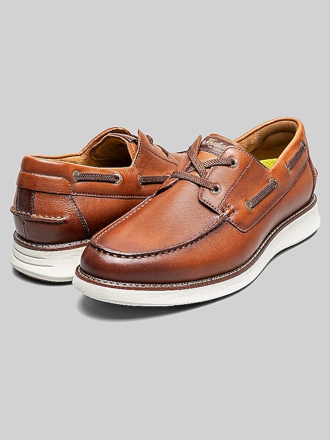 Florsheim Florsheim Launch Moc Toe Boat Shoes, Cognac Multi - Image 7 of 7