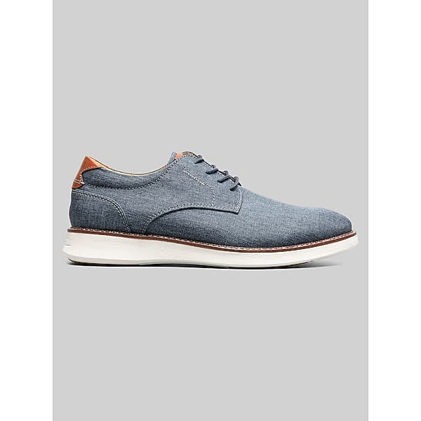 Florsheim Men's Launch Canvas Plain Toe Oxfords Navy - Size: 9.5 WIDE