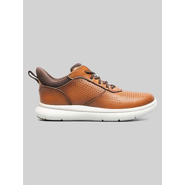 Florsheim Fleet Perf Toe Elastic Lace Boys Sneakers Tan - Size: Boys 7