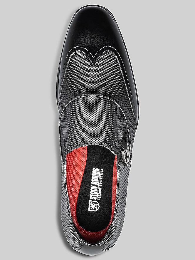 Stacy Adams Lockwood Wingtip Ornament Slip-On Shoes