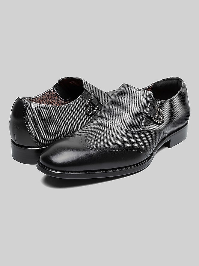 Stacy Adams Lockwood Wingtip Ornament Slip-On Shoes