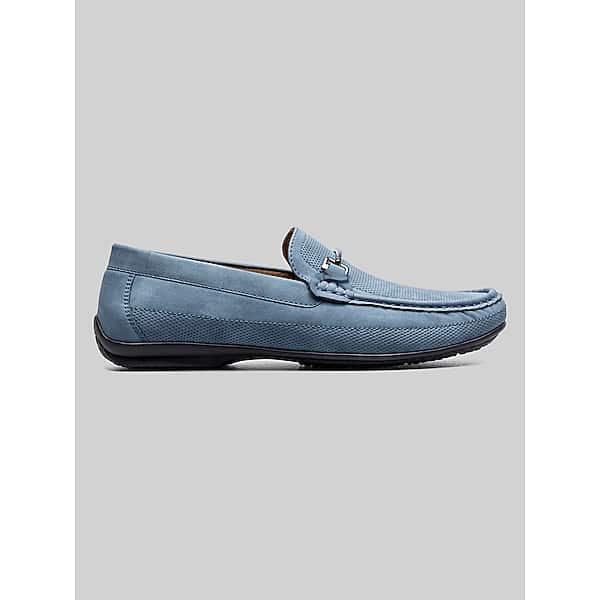 Stacy Adams Men's Colton Moc Toe Bit Loafers Navy - Size: 8 1/2 D-Width