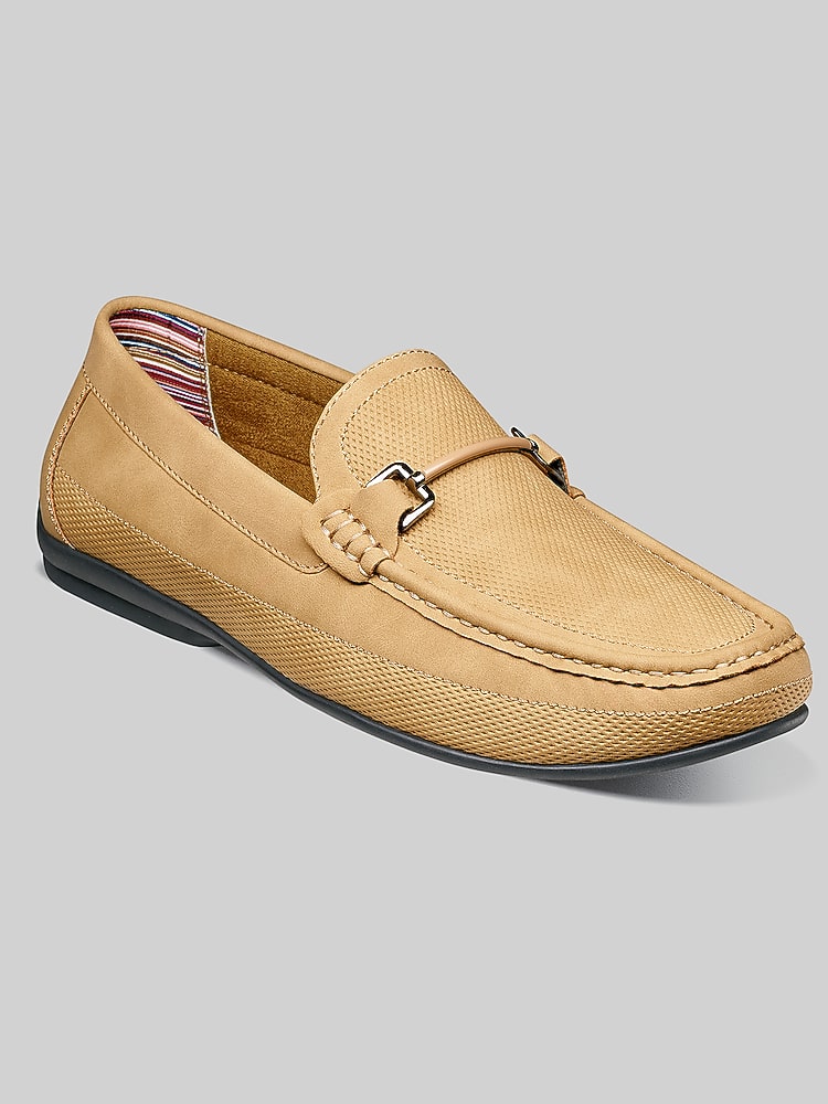 Stacy Adams Beige Perforated Slip-On Loafers with Metal Bit-New in Box Stacy Adams Men main image 2