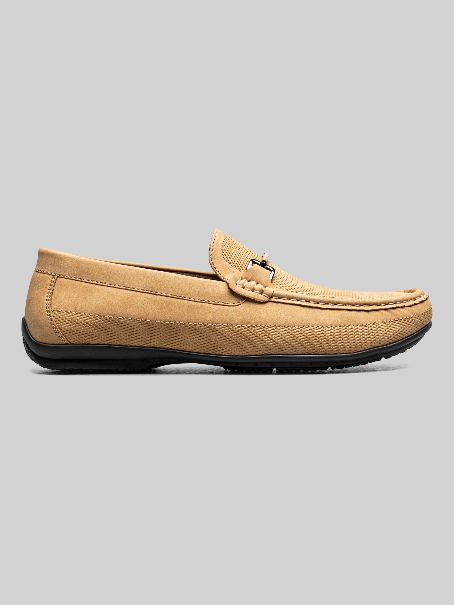 NWOT Stacy Adams Men\'s 8 Tan Loafers Stacy Adams Richardson Moc Toe Bit Slip-On Shoes, Brown  main image 4
