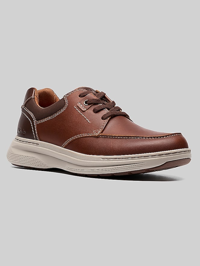 Clarks Craftwell Moc Toe Casual Oxfords, Dark Tan - Image 2 of 6
