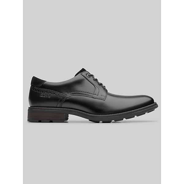 Clarks Mens Emmet Dress Casual Plain Toe Oxfords Black - Size: 7 D-Width