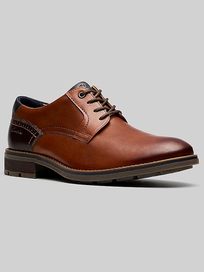 Clarks Emmet Dress Casual Plain Toe Oxfords, Tan - Image 2 of 5