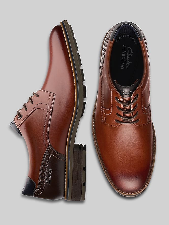 Clarks Emmet Dress Casual Plain Toe Oxfords, Tan - Image 4 of 5