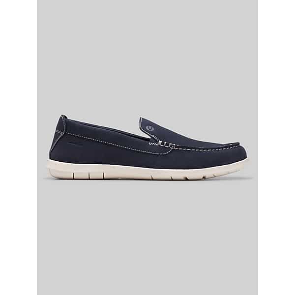 Clarks Men's Flexway Step Moc Toe Casual Slip-On Shoes Navy - Size: 7 D-Width