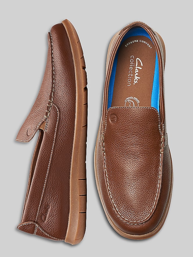 Clarks Flexway Step Moc Toe Casual Slip-On Shoes