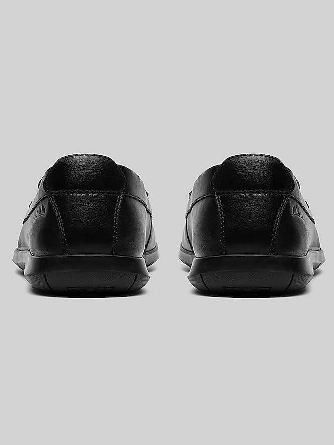 Clarks Flexway Step Moc Toe Casual Slip-On Shoes, Black Smooth - Image 5 of 5