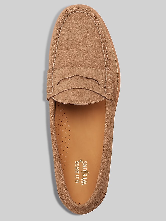 G.H.BASS Larson Weejuns Moc Toe Suede Loafers