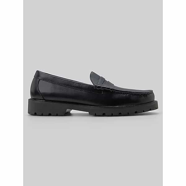 G.H.BASS Mens Hartford Moc Toe Loafers Black - Size: 12 D-Width