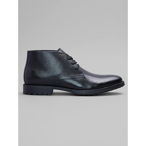 Joseph Abboud Men's Pebble Leather Chukka Boot Black - Size: 11 D-Width