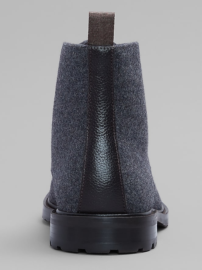 Joseph Abboud Flannel with Leather Cap Toe Boots