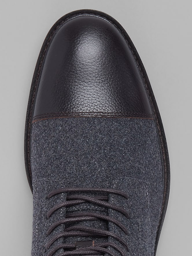 Joseph Abboud Flannel with Leather Cap Toe Boots