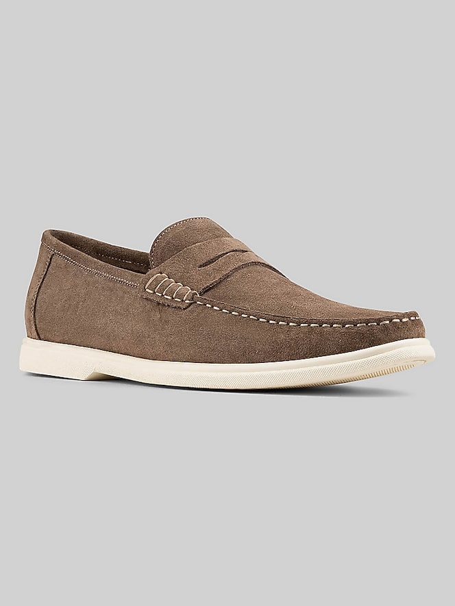 Donald Pliner Clive Moc Toe Suede Penny Loafers