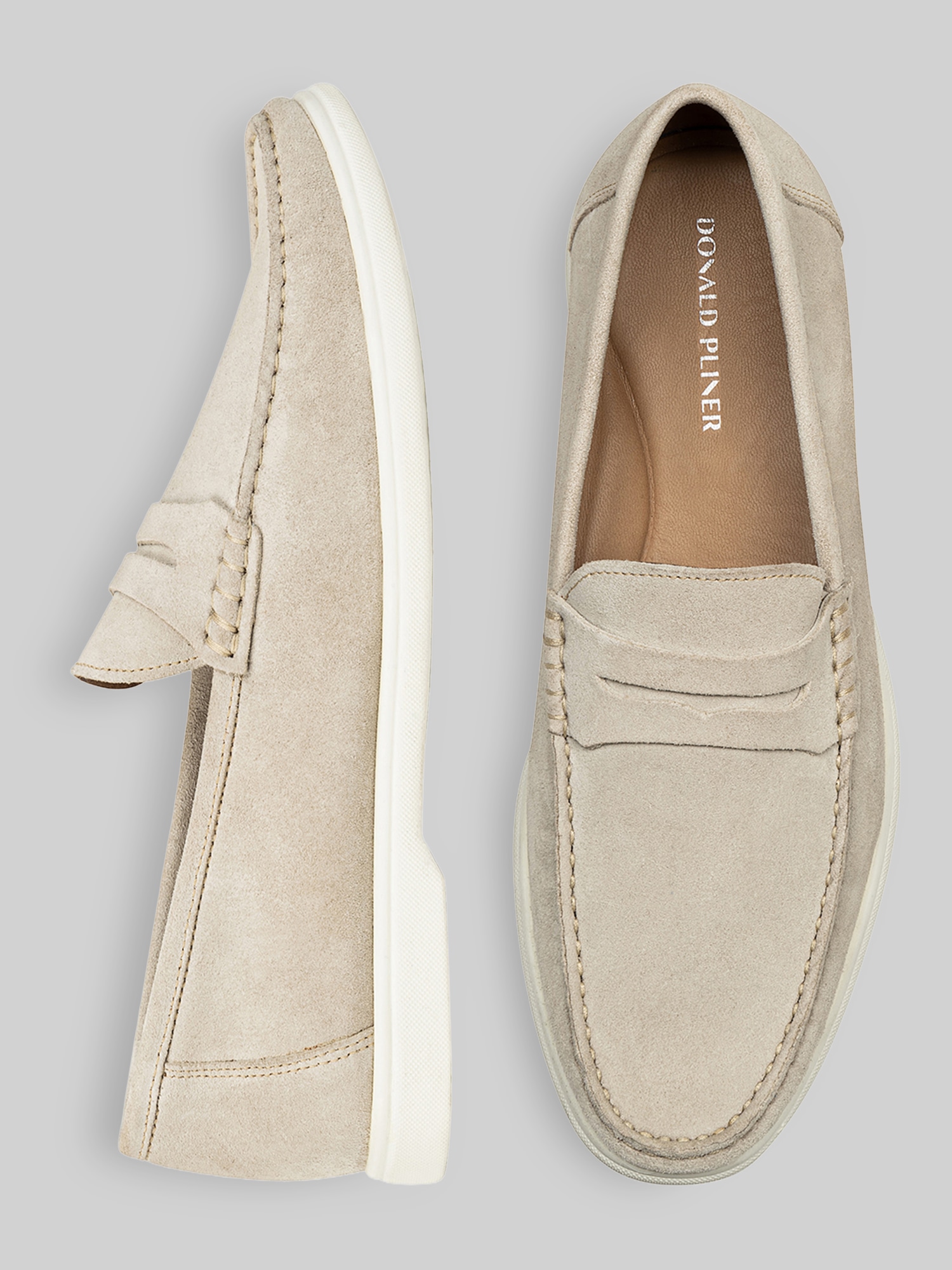 Clive Moc Toe Suede Penny Loafers