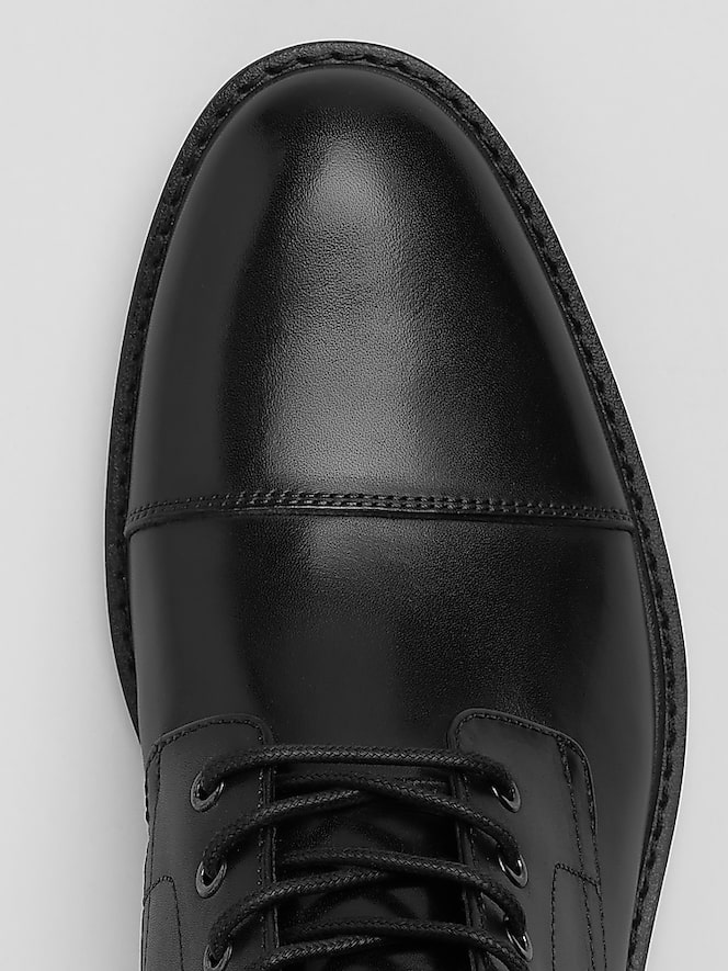 Joseph Abboud Alan II Leather Cap Toe Lace-Up Boots