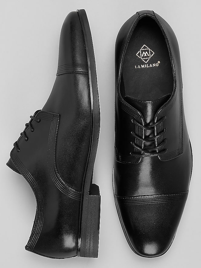 La Milano Sonora Cap Toe Oxfords, Black - Image 4 of 6