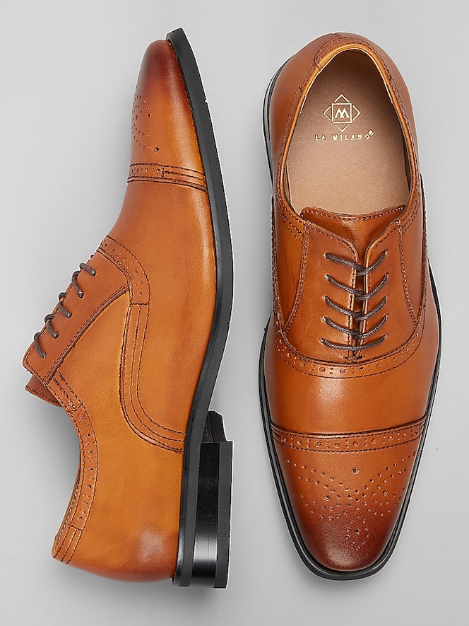 La Milano Landen Brogue Cap Toe Oxfords