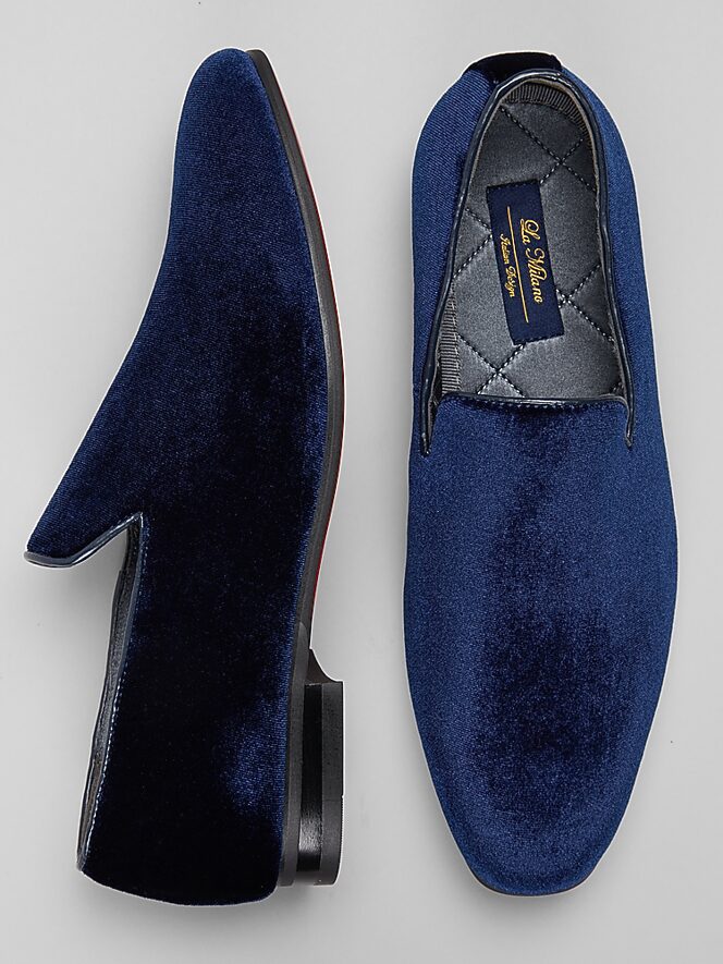 La Milano Alex Velvet Smoking Shoes
