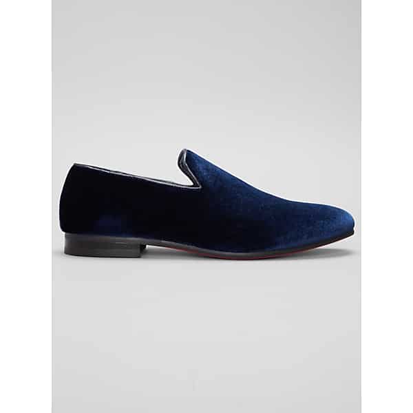 La Milano Men's Alex Velvet Smoking Shoes Navy - Size: 7 D-Width