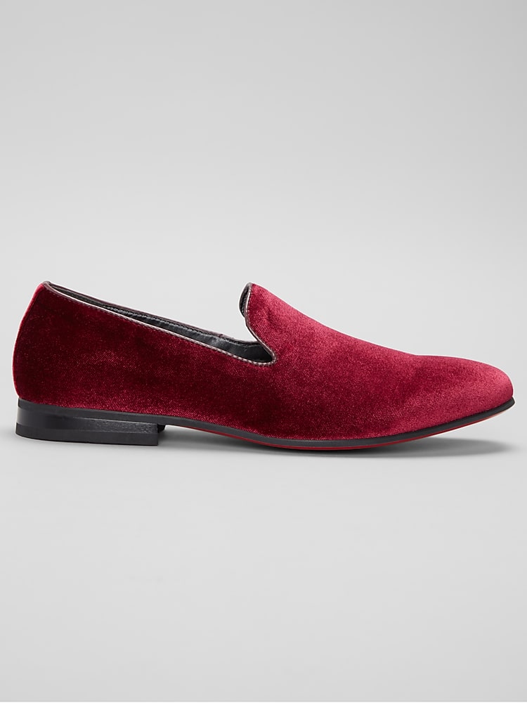La Milano Alex Velvet Smoking Shoes, Burgundy | Dress Shoes | Men's  Wearhouse