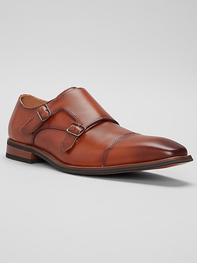 La Milano Clark Cap Toe Monk Strap Shoes