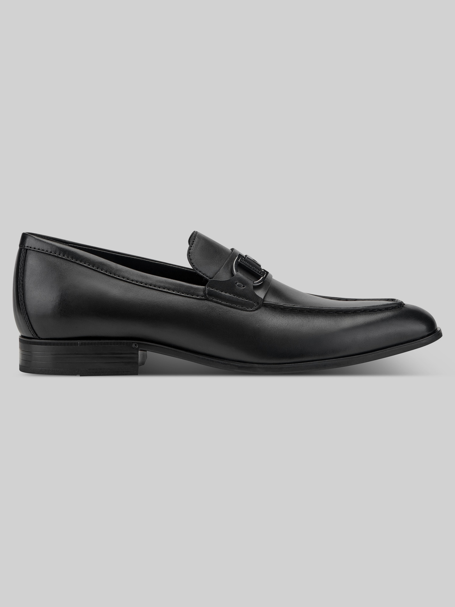 Rockport Dress Shoes Men Sz 12 Black Leather Block Heel Round Toe Slip-on A13019 Men main image 4