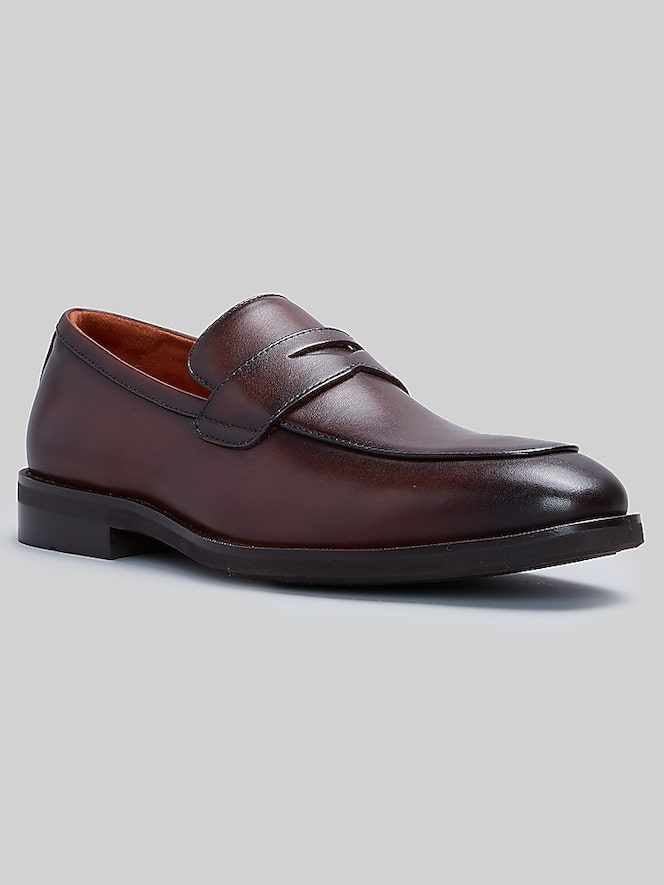 Stacy Adams Jackson Moc Toe Penny Loafers, Brown - Image 2 of 6