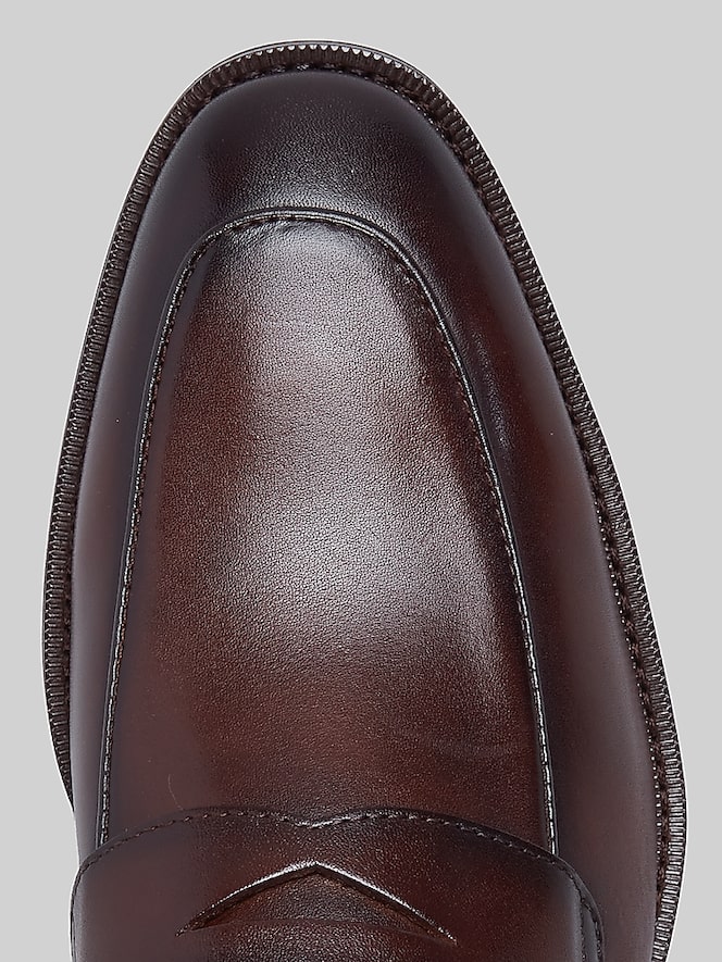 Stacy Adams Jackson Moc Toe Penny Loafers, Brown - Image 6 of 6