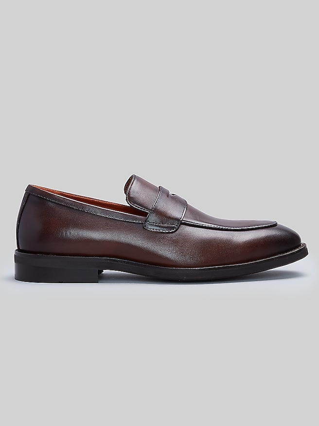 Stacy Adams Jackson Moc Toe Penny Loafers Brown