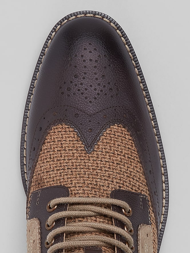 Stacy Adams Finnegan Wing Tip Lace Up Boots