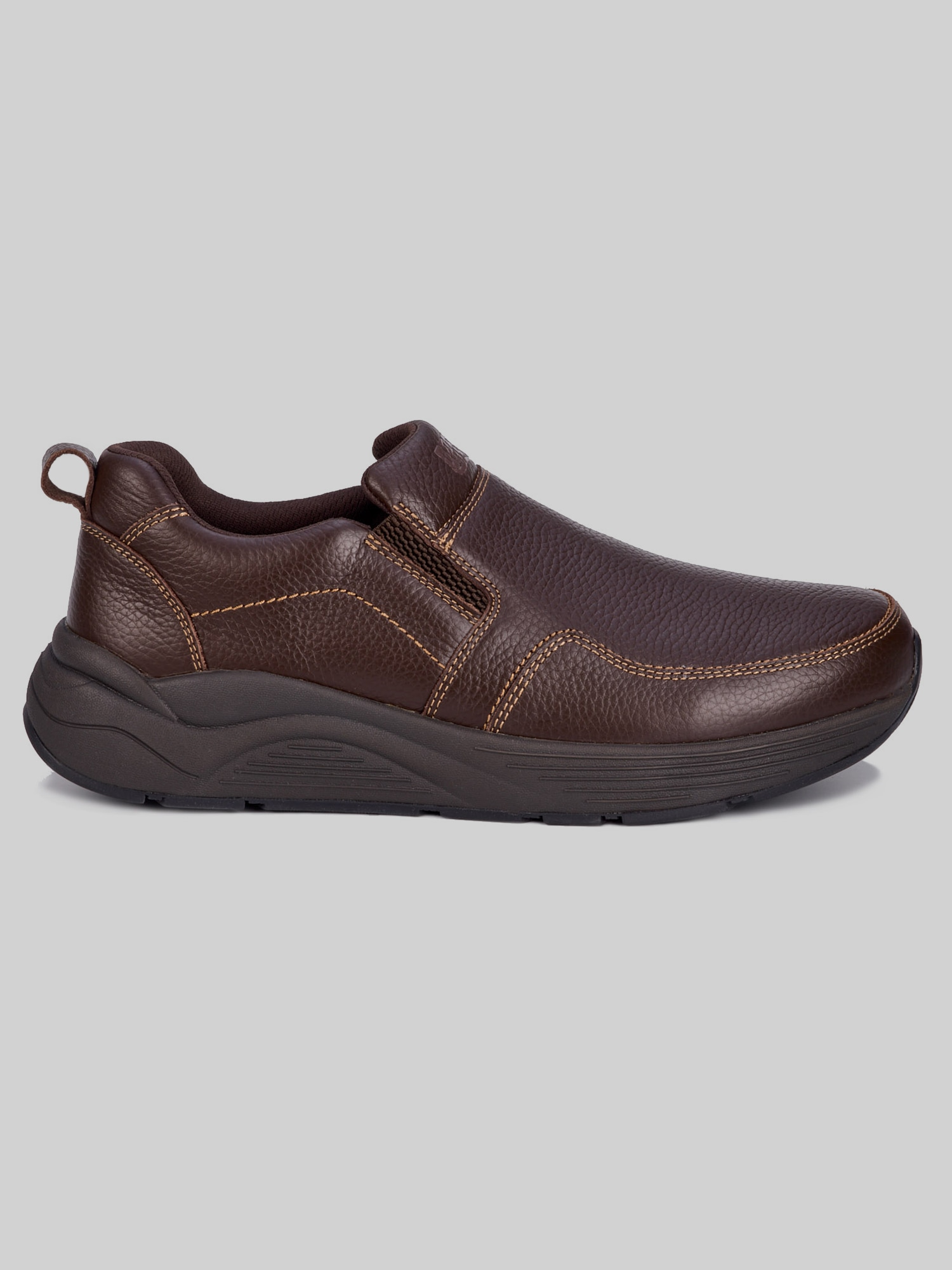 Drew Match Moc Toe Casual Slip‑on Shoes In Brown