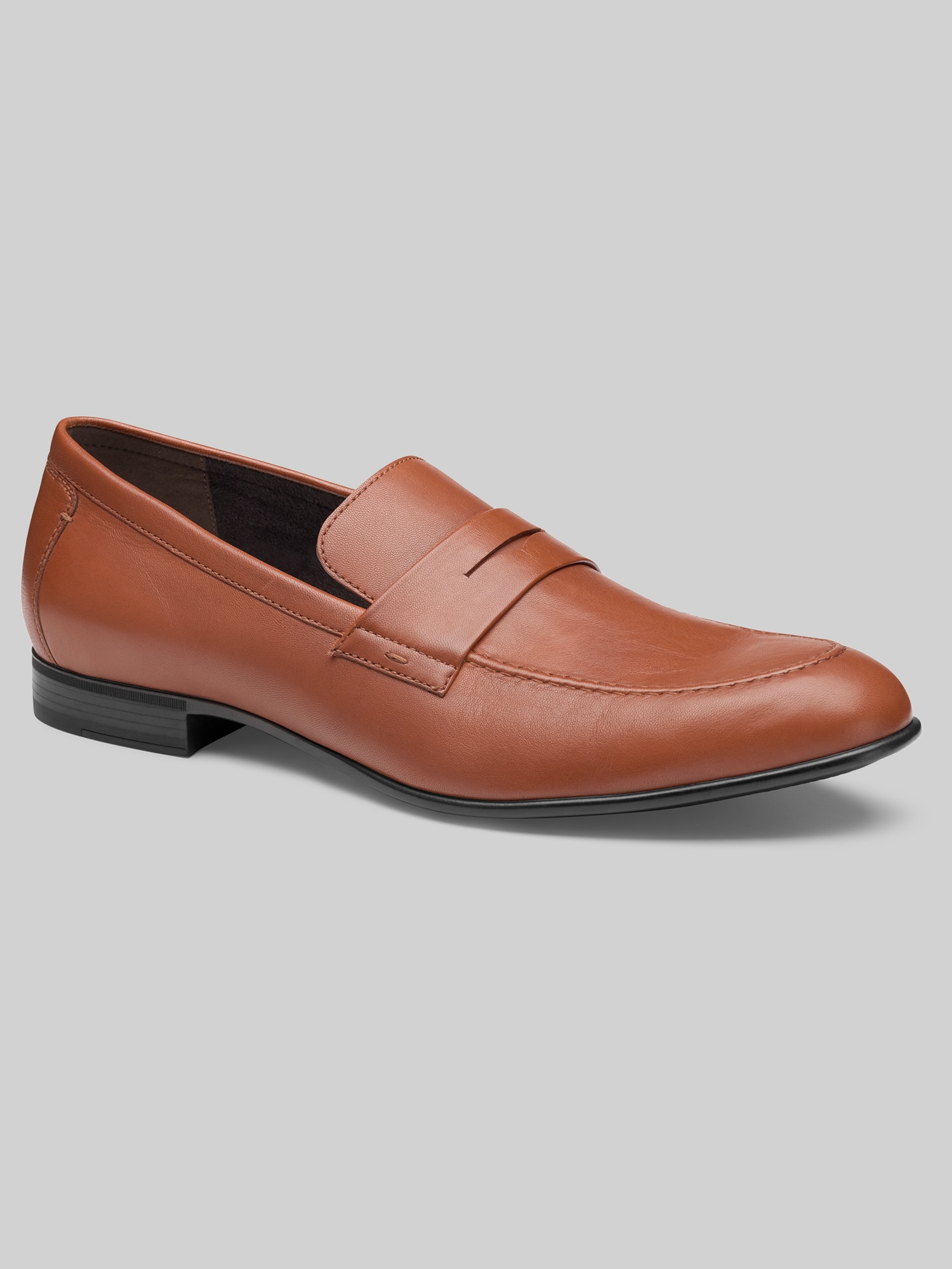Johnston & Murphy Elston Moc Toe Penny Loafers, Tan Leather