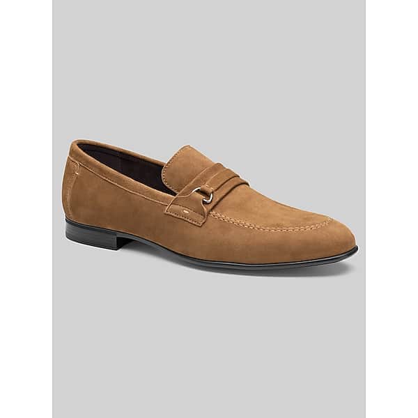 Johnston & Murphy Men's Elston Moc Toe Bit Loafer Snuff Suede - Size: 11.5 D-Width