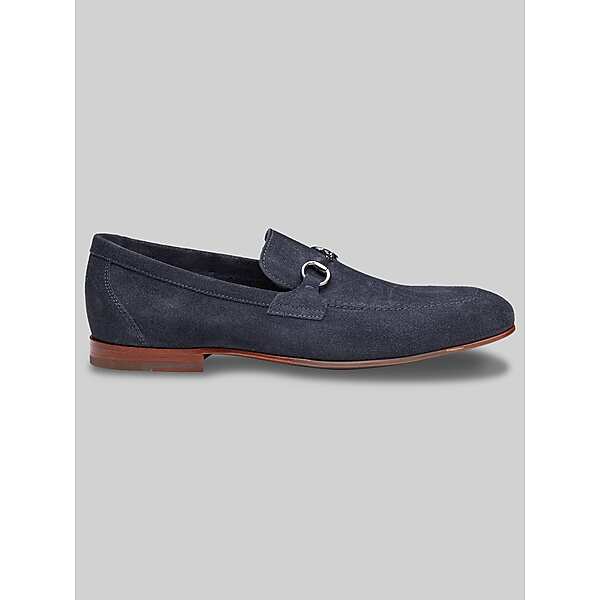 Johnston & Murphy Men's Higgins Moc Toe Bit Loafers Navu Suede - Size: 10.5 D-Width