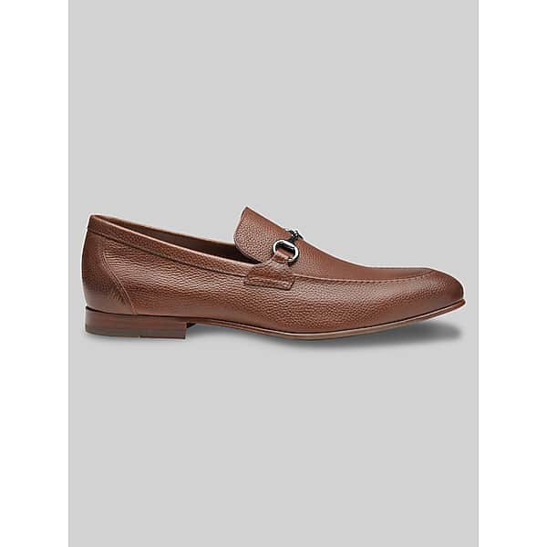 Johnston & Murphy Men's Higgins Moc Toe Bit Loafers Tan Leather - Size: 9 D-Width