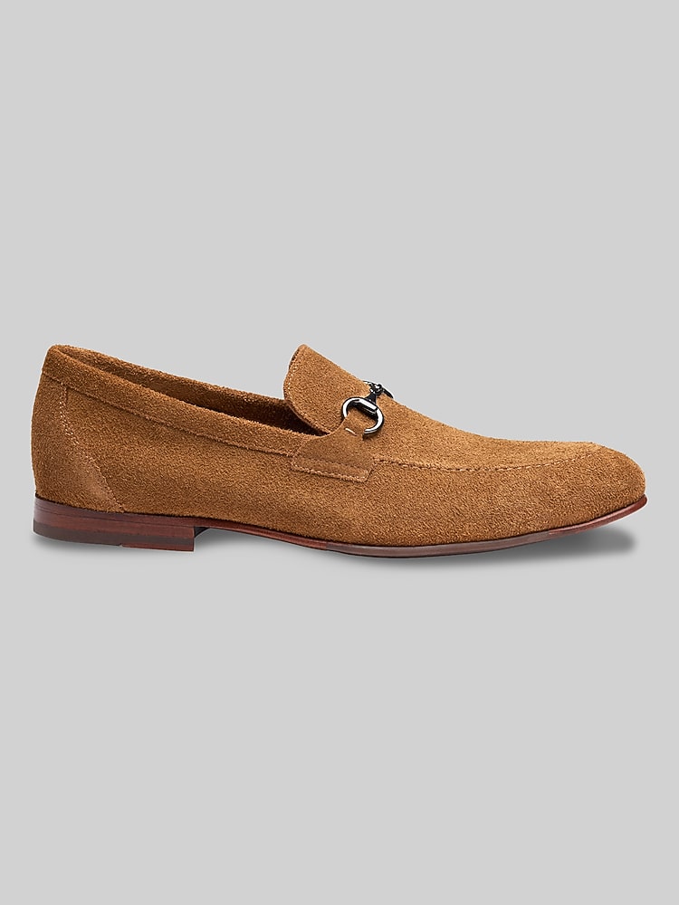 Johnston & Murphy Higgins Moc Toe Bit Loafers, Snuff Suede - Brown