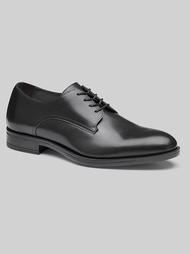 Johnston & Murphy Men's Conlin Plain Toe - Black Full-Grain Leather - Size 14 - M