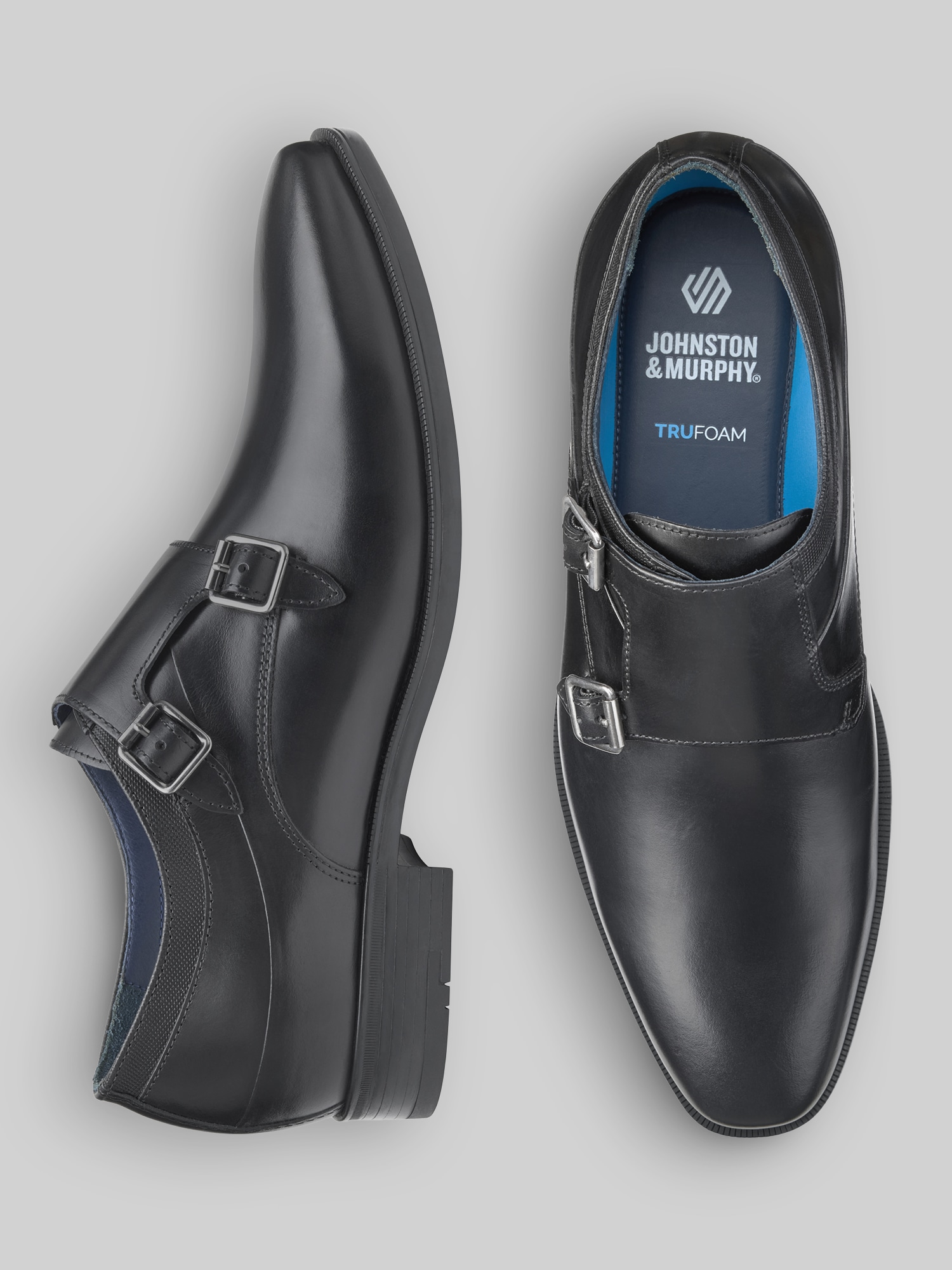Gibbons Double-Buckle Monk Strap Shoes