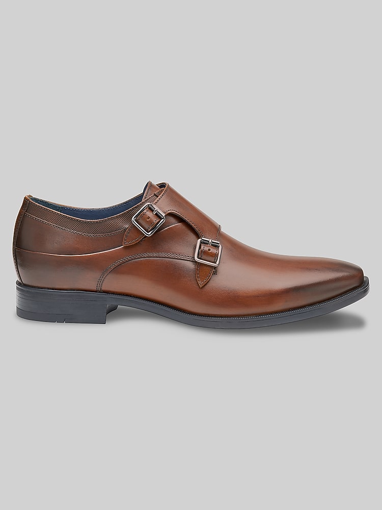 Johnston & Murphy Gibbons Double-Buckle Monk Strap Shoes, Brown | Dress  Shoes | Men's Wearhouse