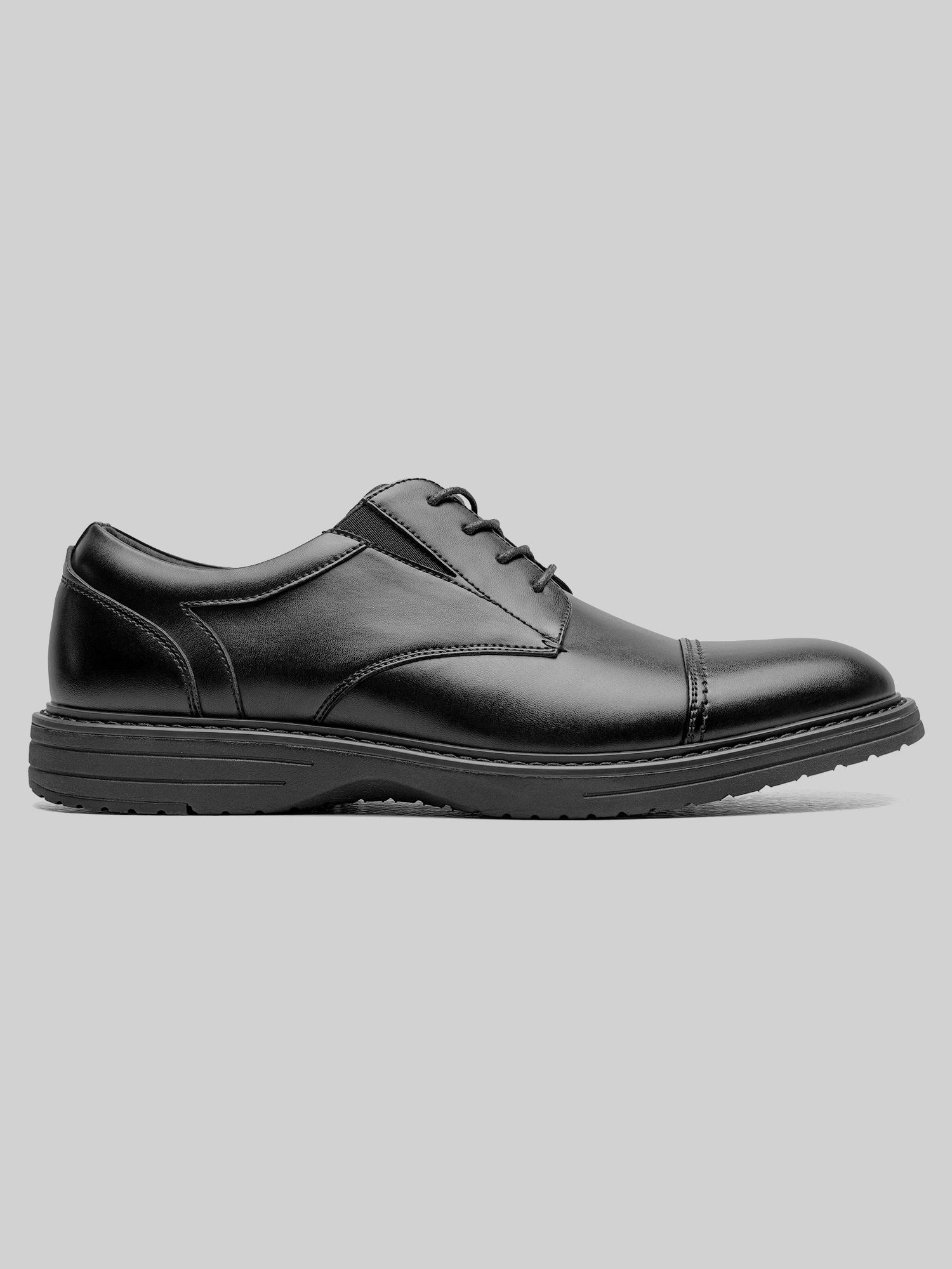 Nunn Bush Gates Cap Toe Oxfords, Black | Dress Shoes | Men display picture 1
