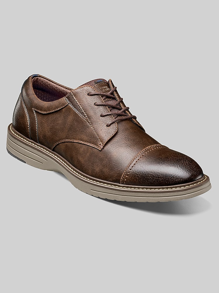 brown nunn bush dress shoes Nunn Bush Circuit Plain Toe Oxford 14 Men's Brandy main image 0