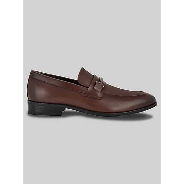 Calvin Klein Men's Dillie Plain Toe Bit Dress Loafers Dark Brown - Size: 7 D-Width