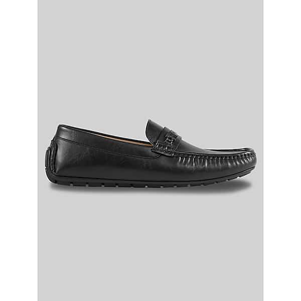 Calvin Klein Men's Fasek Casual Slip-On Moc Toe Loafer Black - Size: 11 D-Width
