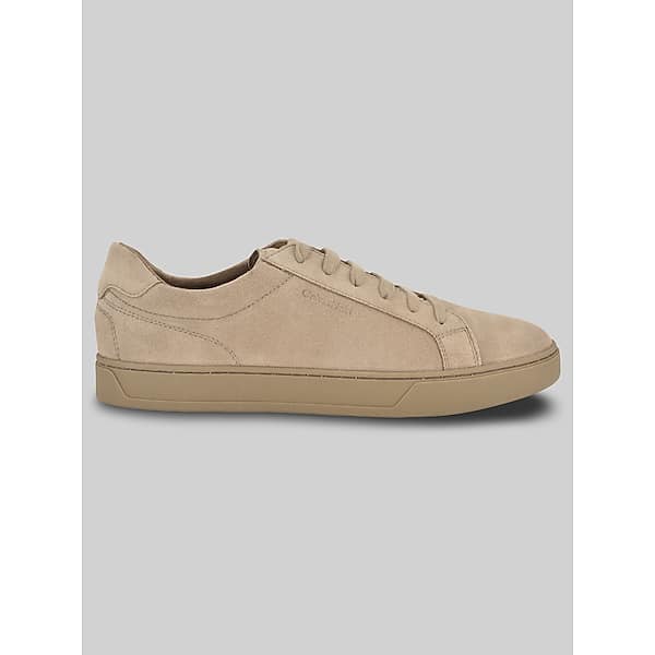 Calvin Klein Men's Hafkel Casual Sneakers Light Natural Suede - Size: 10 1/2 D-Width